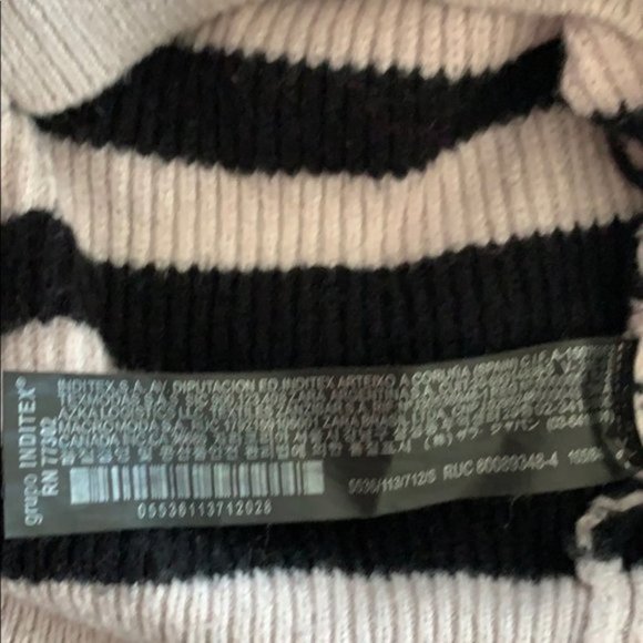 Zara light pink and black striped sweater - Picture 4 of 6